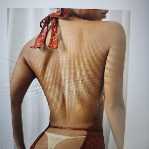NEW Poteti Crotchless Red Lace Backless Bodysuit XXXL - Picture 3 of 10